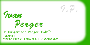 ivan perger business card